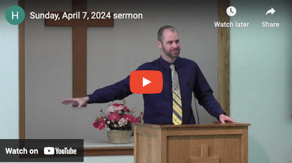 Sunday Sermon April 7,&nbsp;2024